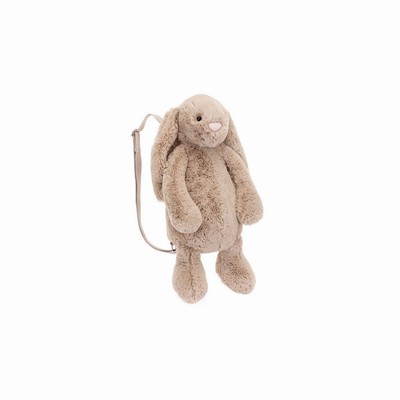 Jellycat Bashful Conejo Beige Backpack Bolsa | BYLJ-95301